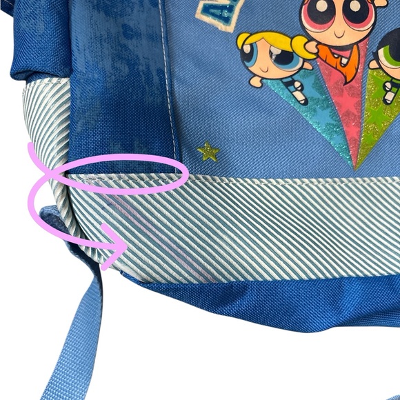 Vintage Powerpuff Girls "All-Star Team" Blue Backpack - PPG - Picture 6 of 7